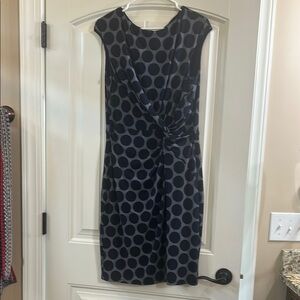Lauren Ralph Lauren Black and White Polka Dot Midi Dress